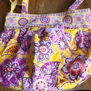 Vera Bradley Double Strap Pocketbook Beautiful Yellow and several shades of Pink